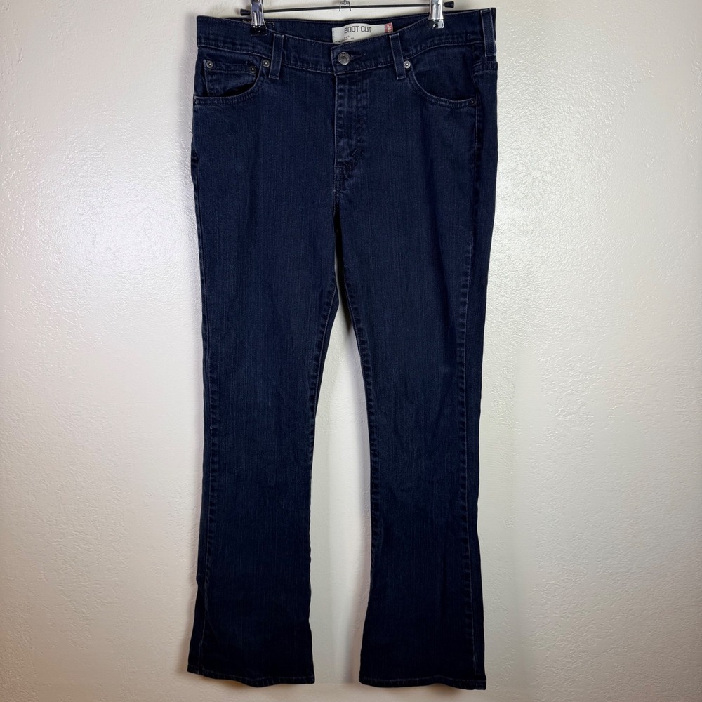Levis 515 Bootcut Jeans Womens 12L Dark Indigo Blue Stretch Denim Mid Rise 32x32